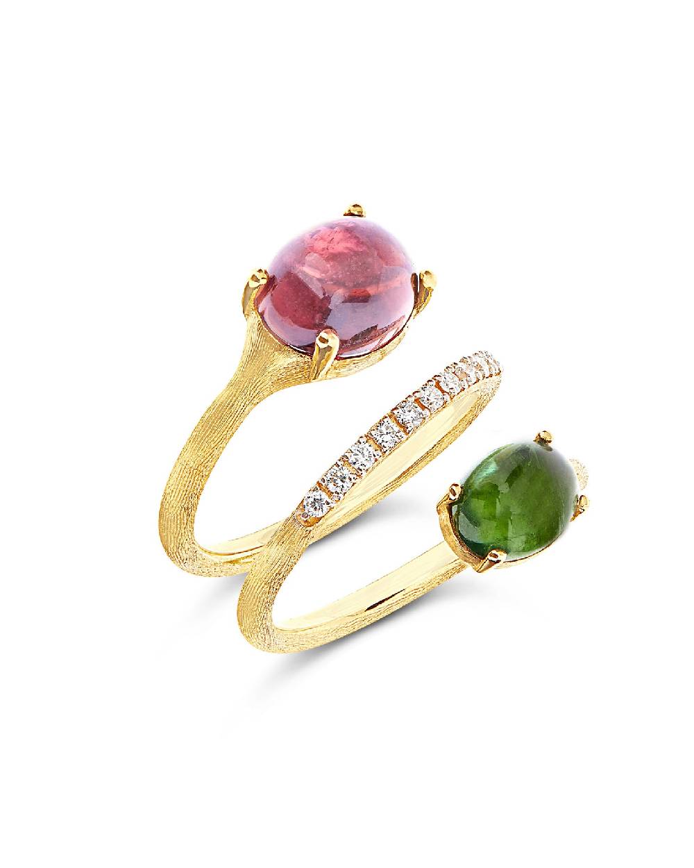 Nanis Anello contrariè "DANCING TOURMALINES" in oro, diamanti, tormaline ros – Nanis Italian Jewels Saldi Di Fabbrica