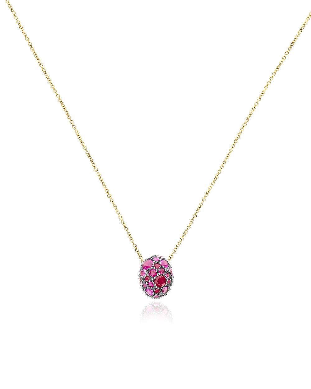 Nanis Collana "DANCING REVERSE" double face con ciondolo in oro, zaffiri ros – Nanis Italian Jewels Offerte esclusive