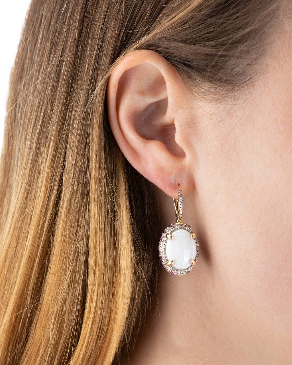Nanis Orecchini CILIEGINE "DANCING REVERSE" double face in oro, zaffiri rosa – Nanis Italian Jewels In Saldo