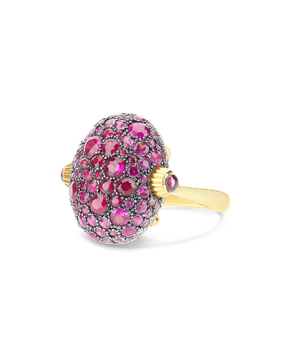 Nanis Anello "DANCING REVERSE" double face in oro, zaffiri rosa, rubini, opa – Nanis Italian Jewels 2025