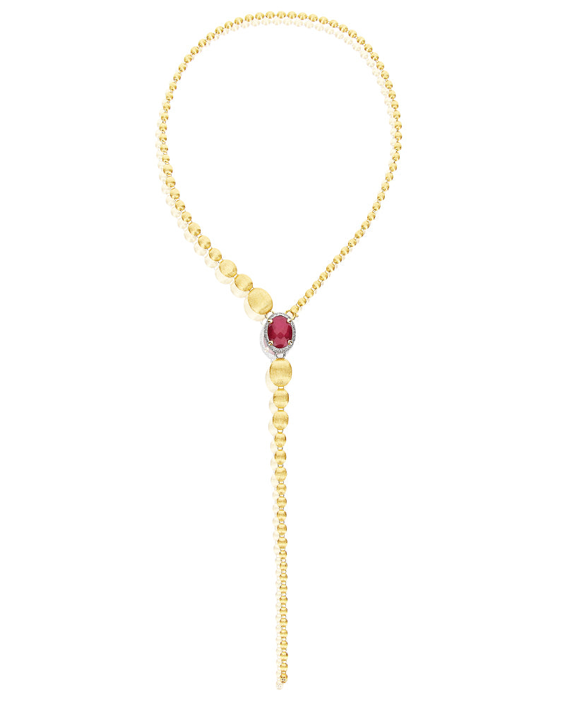 Nanis Collana a Y "DANCING REVERSE" double face in oro, rubini, diamanti e c – Nanis Italian Jewels