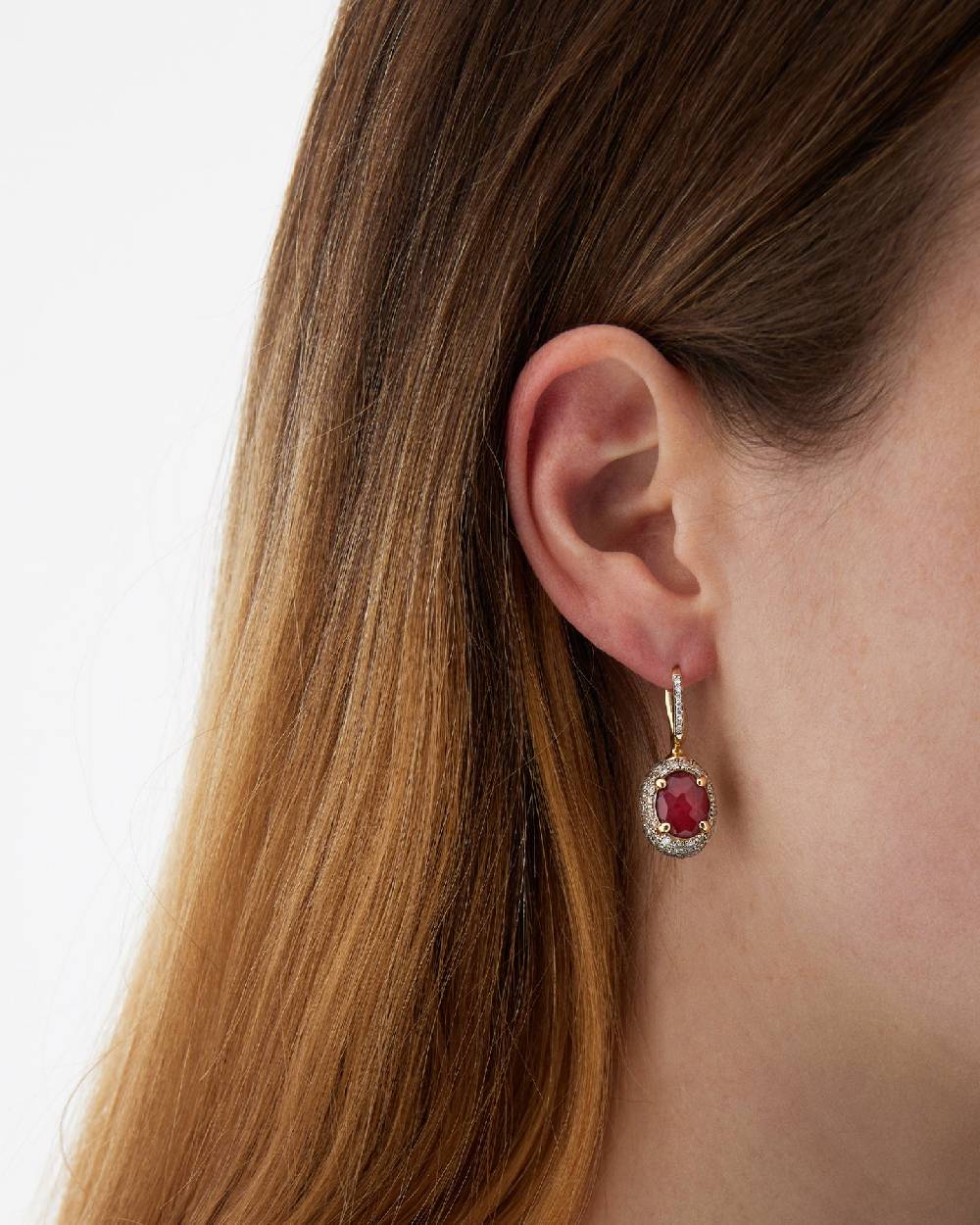 Nanis Orecchini CILIEGINE "DANCING REVERSE" double face in oro, rubini, diam – Nanis Italian Jewels Vendita