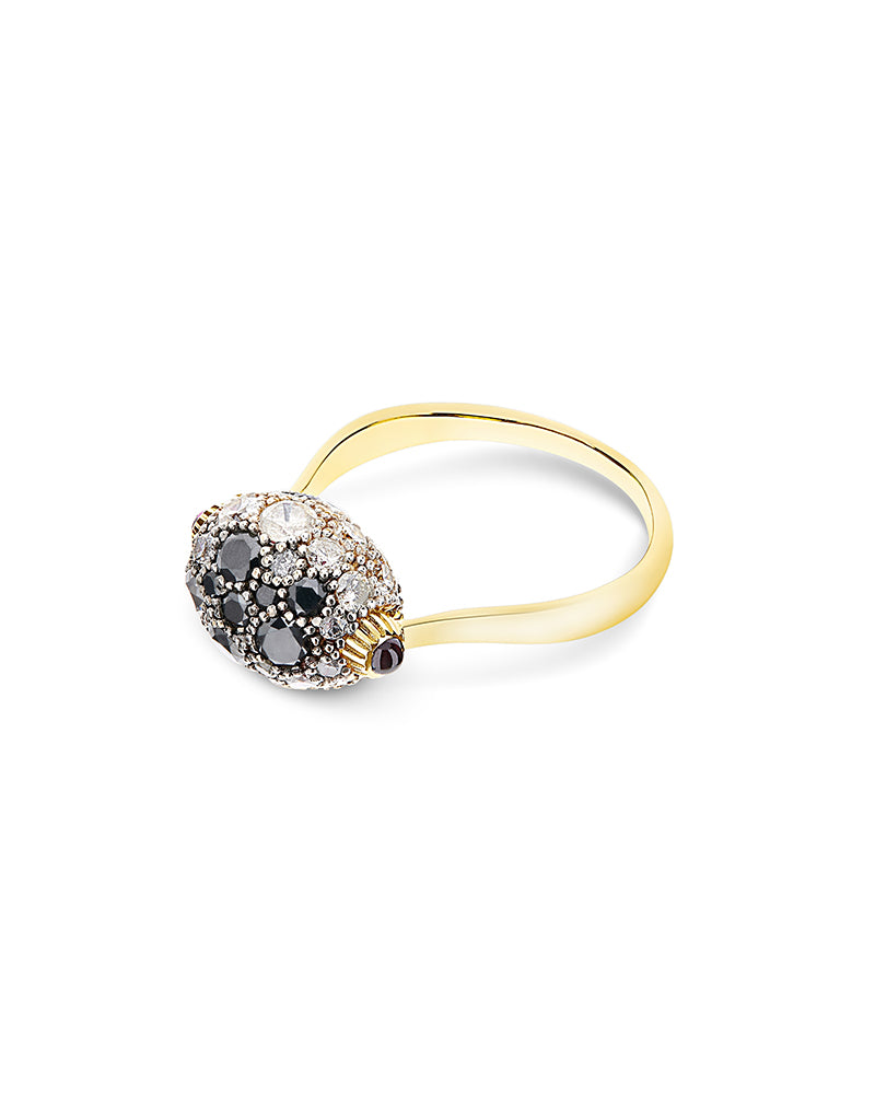 Nanis Anello "DANCING REVERSE" double face in oro, rubini, diamanti e crista – Nanis Italian Jewels Soddisfazione Garantita