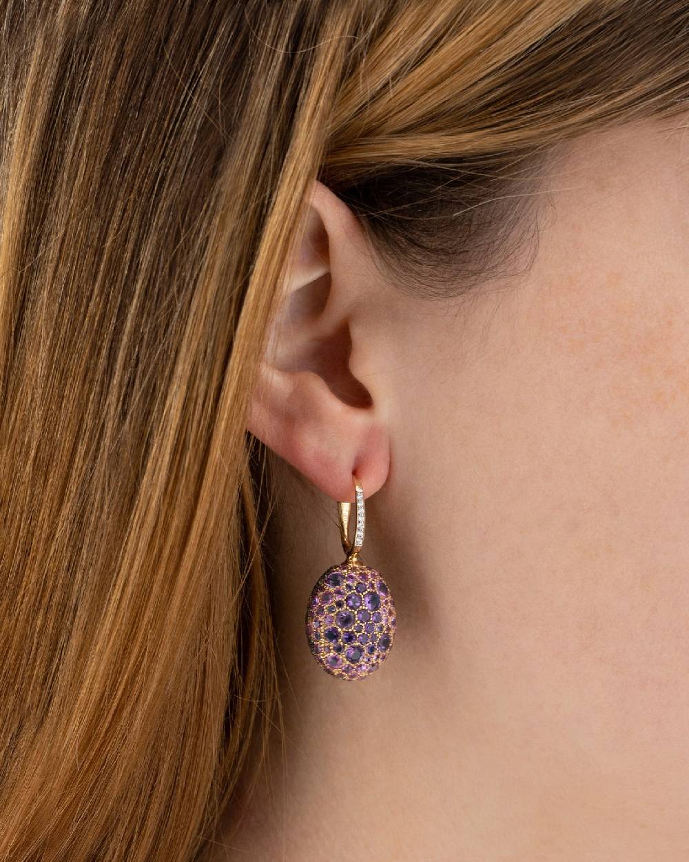 Nanis Orecchini CILIEGINE "DANCING REVERSE" double face in oro, diamanti, ts – Nanis Italian Jewels Promozione Limitata
