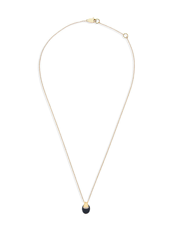 Nanis Collana "DANCING MYSTERY BLACK" pendente in oro con boule in onice ner – Nanis Italian Jewels Online