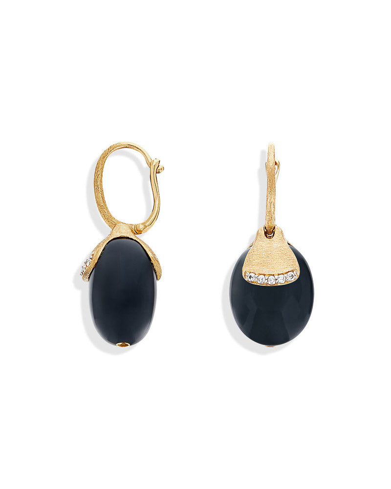 Nanis Orecchini CILIEGINE "DANCING MYSTERY BLACK" pendenti con boules in oro – Nanis Italian Jewels In Vendita