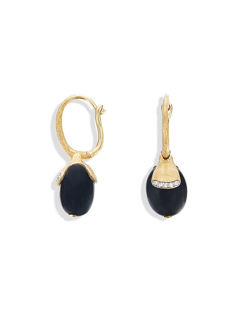 Nanis Orecchini CILIEGINE "DANCING MYSTERY BLACK" pendenti con boules in oro – Nanis Italian Jewels Saldi