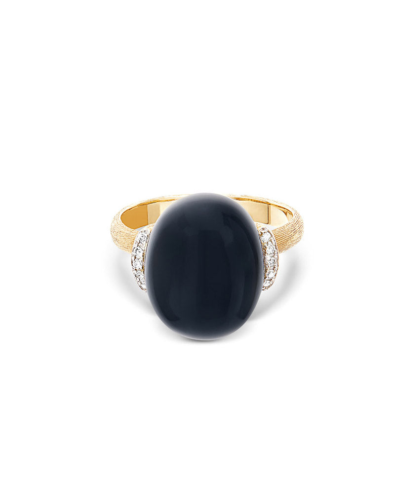 Nanis Anello "DANCING MYSTERY BLACK" con boule in oro, diamanti e onice nero – Nanis Italian Jewels Offerte