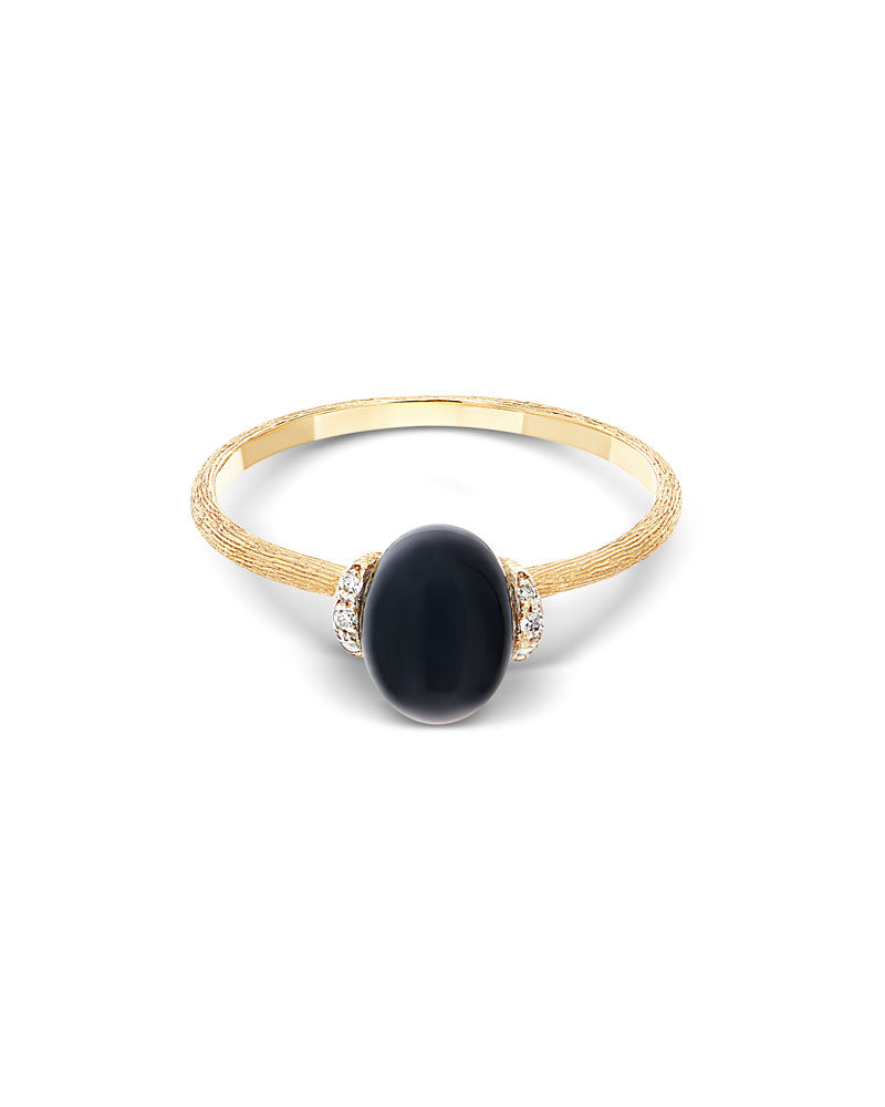 Nanis Anello "DANCING MYSTERY BLACK" con boule in oro, diamanti e onice nero – Nanis Italian Jewels Vendita Calda