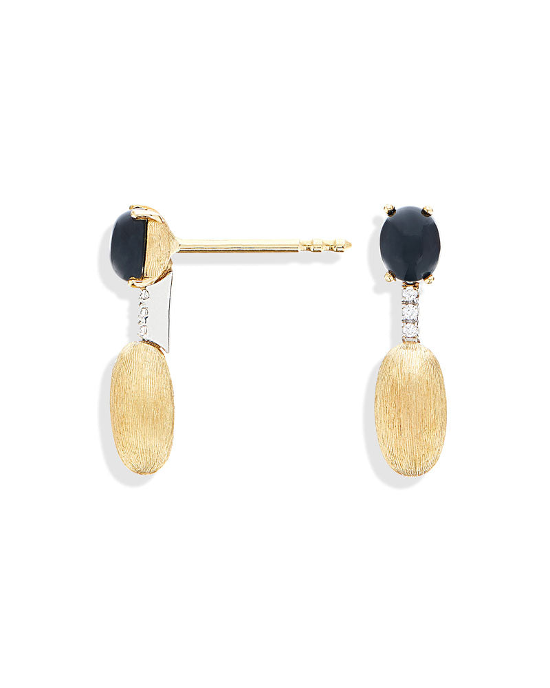 Nanis Orecchini "DANCING MYSTERY BLACK" pendenti in oro, diamanti e onice ne – Nanis Italian Jewels Nuova