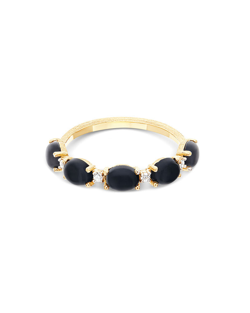 Nanis Anello "DANCING MYSTERY BLACK" in oro, accenti di diamante e boules in – Nanis Italian Jewels In Linea