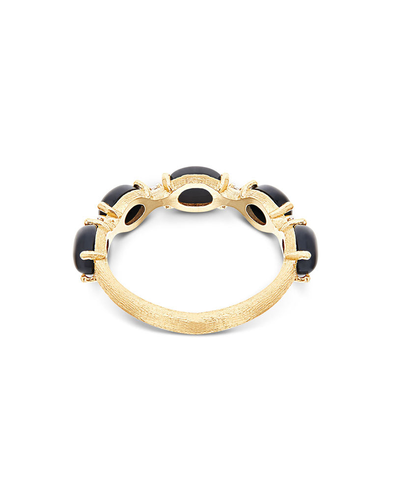 Nanis Anello "DANCING MYSTERY BLACK" in oro, accenti di diamante e boules in – Nanis Italian Jewels In Linea