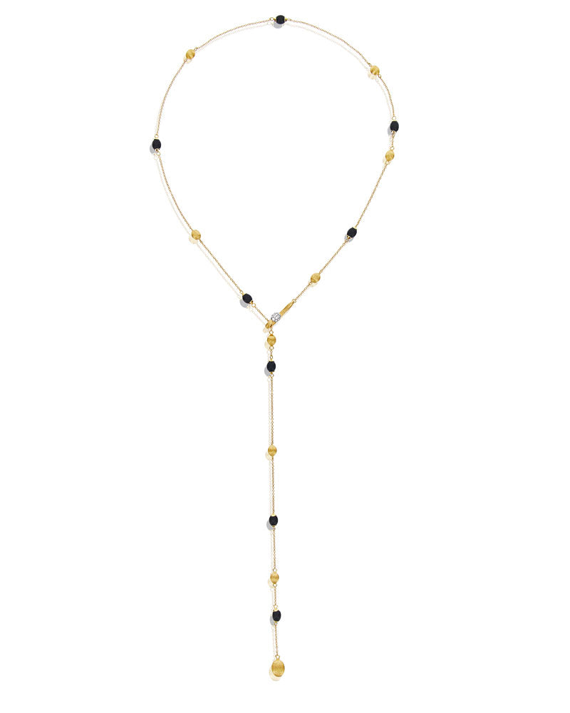 Nanis Collana a Y "SOFFIO" in oro, diamanti e onice nero – Nanis Italian Jewels