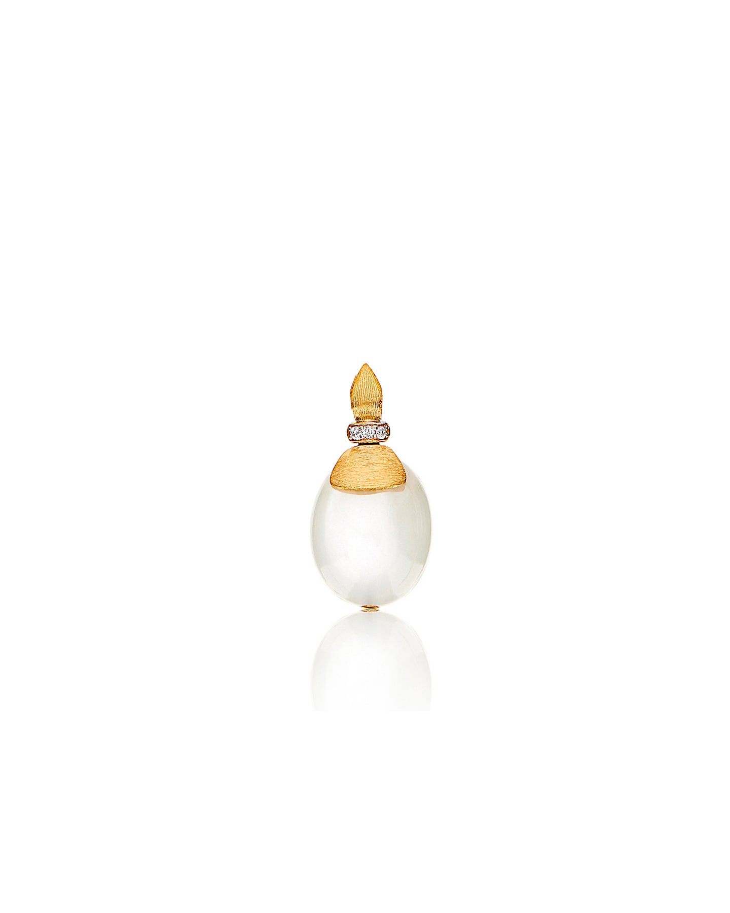 Nanis Pendente "WHITE DESERT" in oro, diamanti e pietra di luna (medio) – Nanis Italian Jewels Spedizione Gratuita