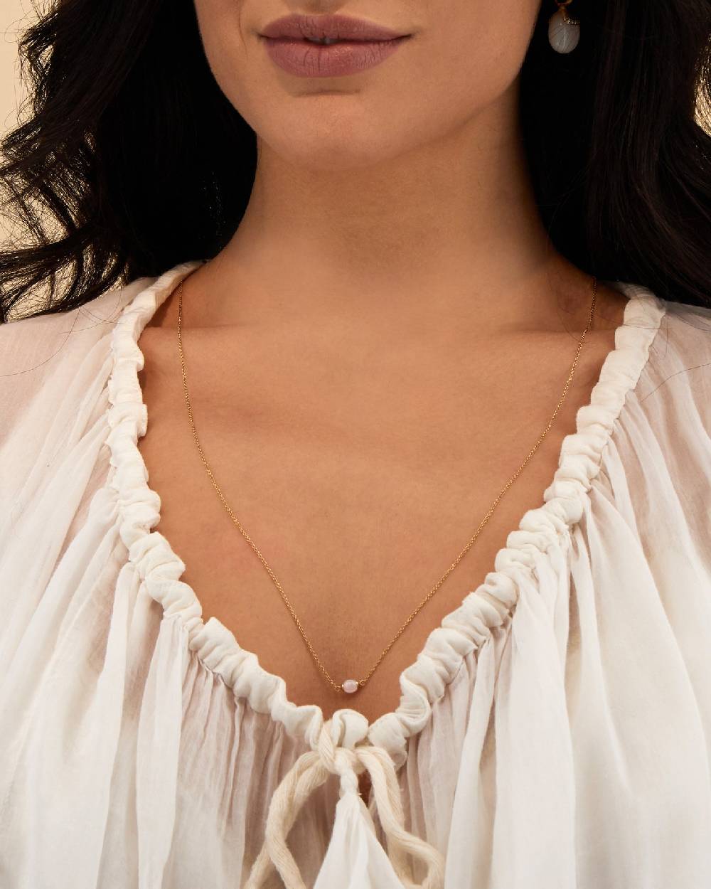 Nanis Collana "WHITE DESERT" in oro e pietra di luna (lunga) – Nanis Italian Jewels Soddisfazione Garantita