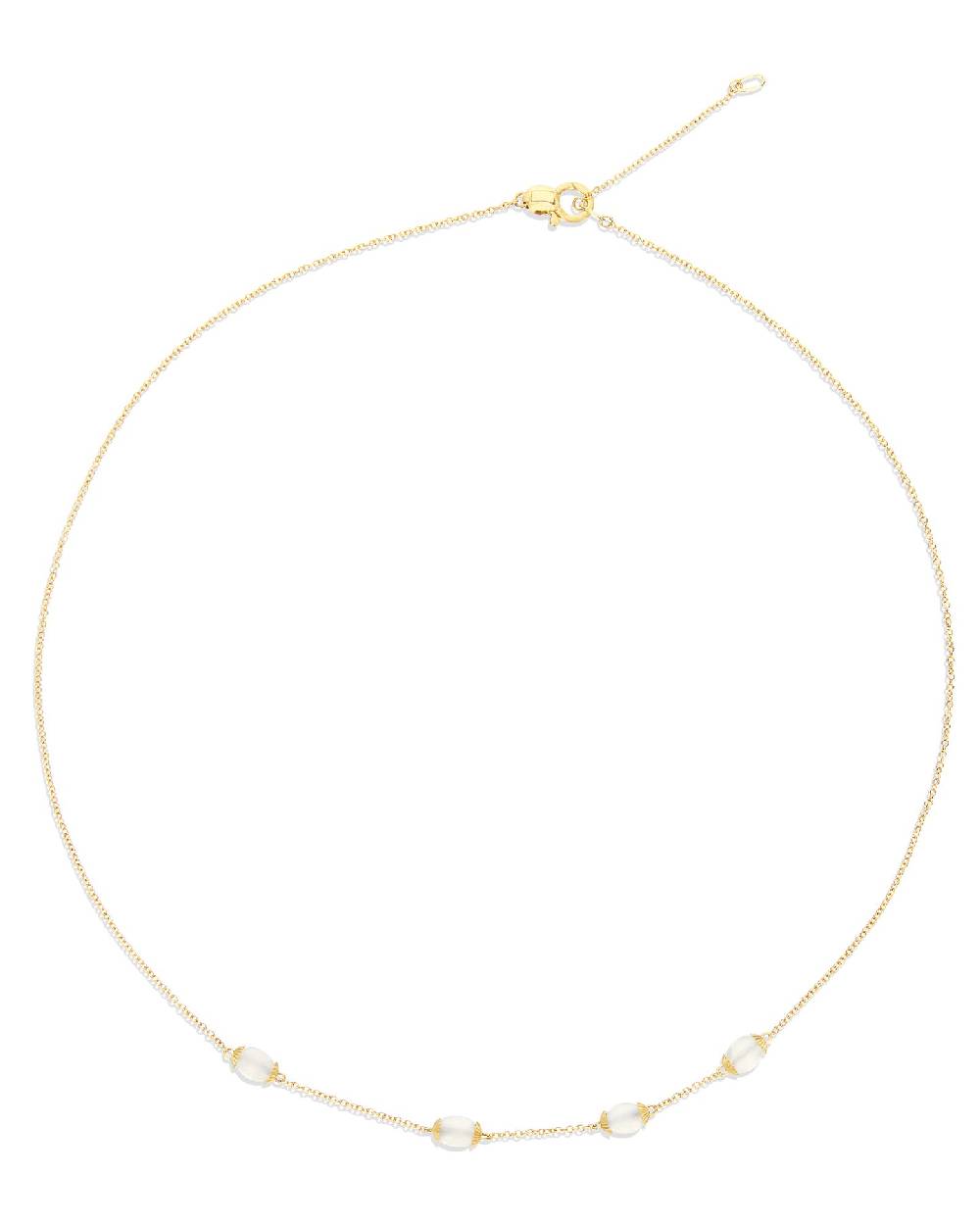 Nanis Collana "WHITE DESERT" in oro e pietra di luna – Nanis Italian Jewels