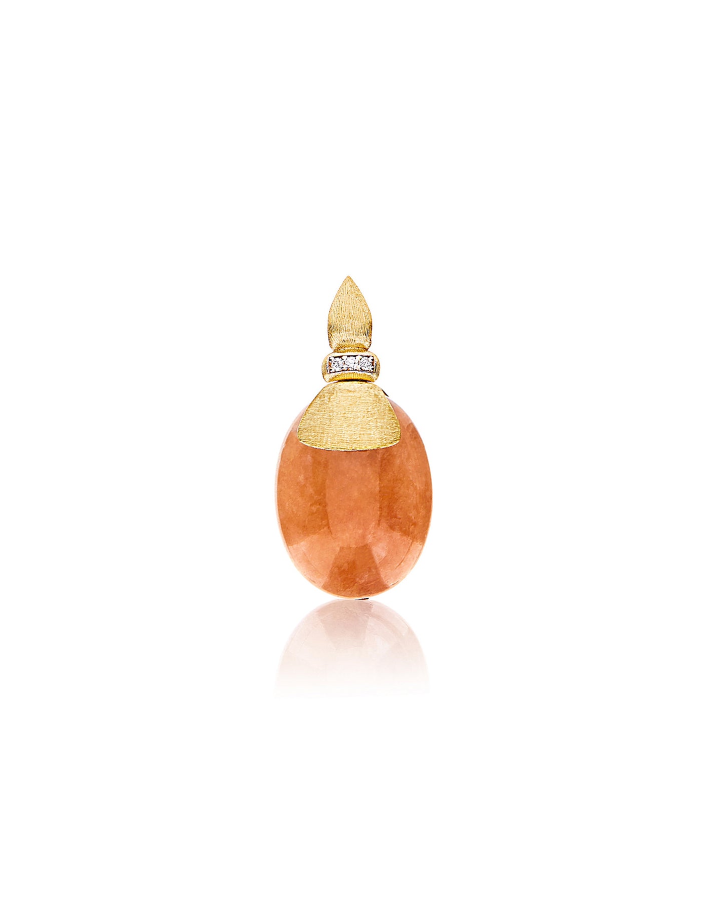 Nanis Pendente "PETRA" in oro, diamanti e avventurina arancione (grande) – Nanis Italian Jewels Affare Del Giorno