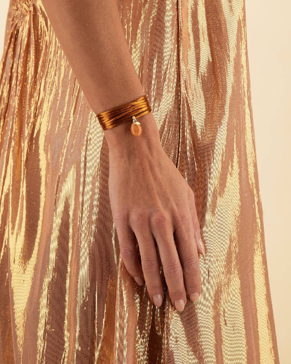 Nanis Pendente "PETRA" in oro, diamanti e avventurina arancione (medio) – Nanis Italian Jewels Prezzo Ridotto