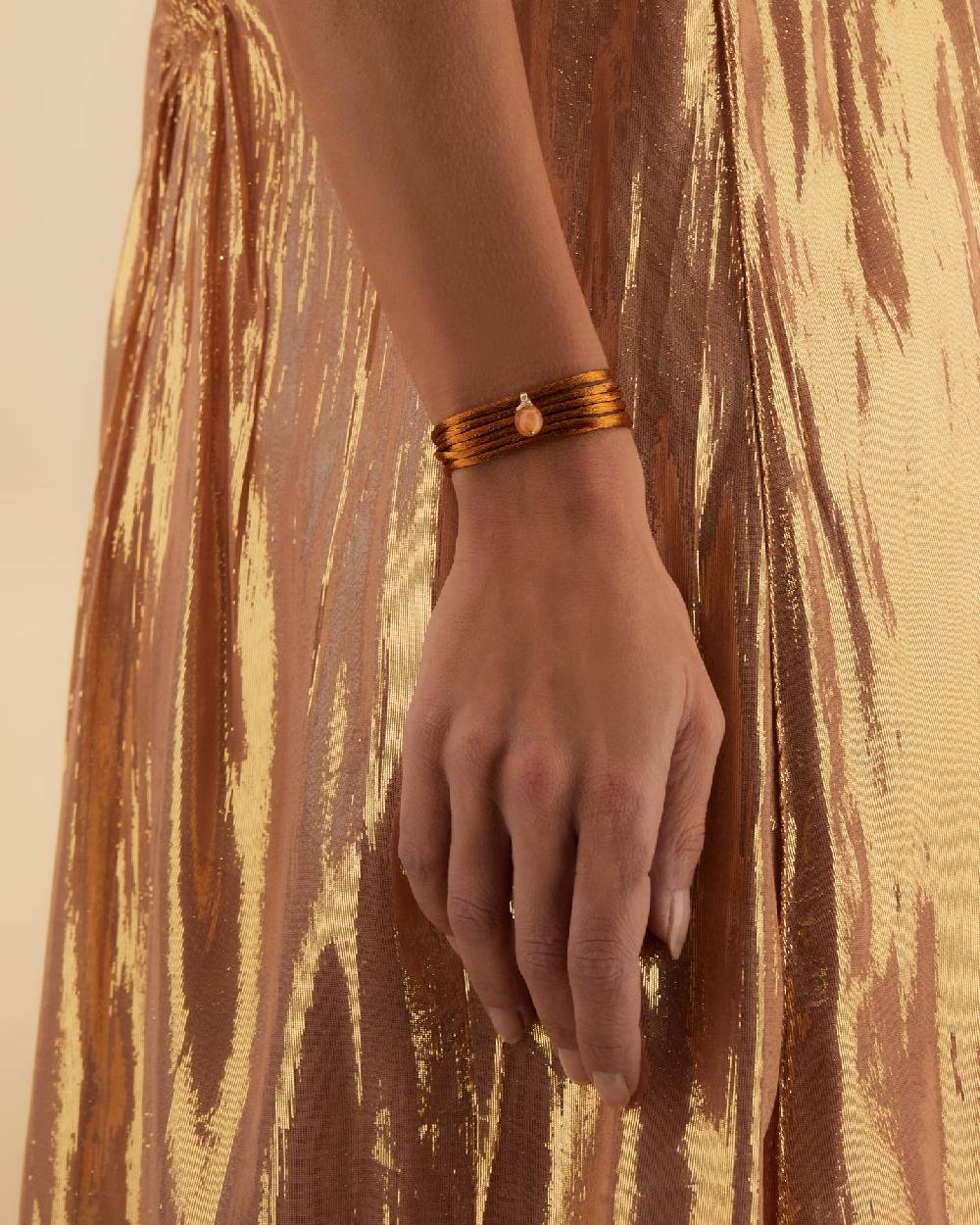 Nanis Pendente "PETRA" in oro, diamanti e avventurina arancione (piccolo) – Nanis Italian Jewels Sottocosto