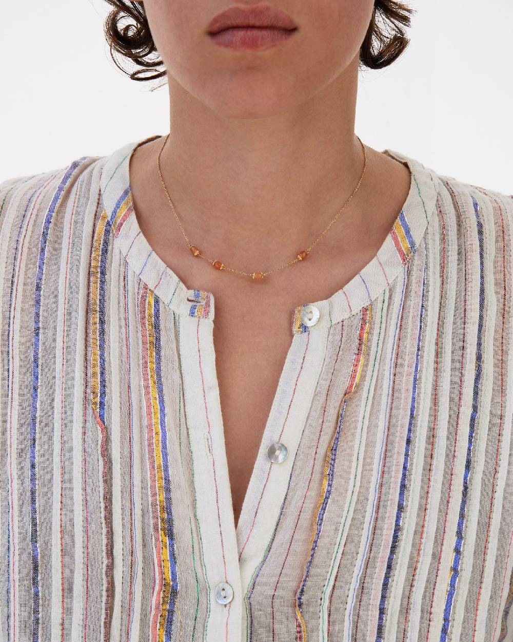 Nanis Collana "PETRA" in oro e avventurina arancione – Nanis Italian Jewels Novità