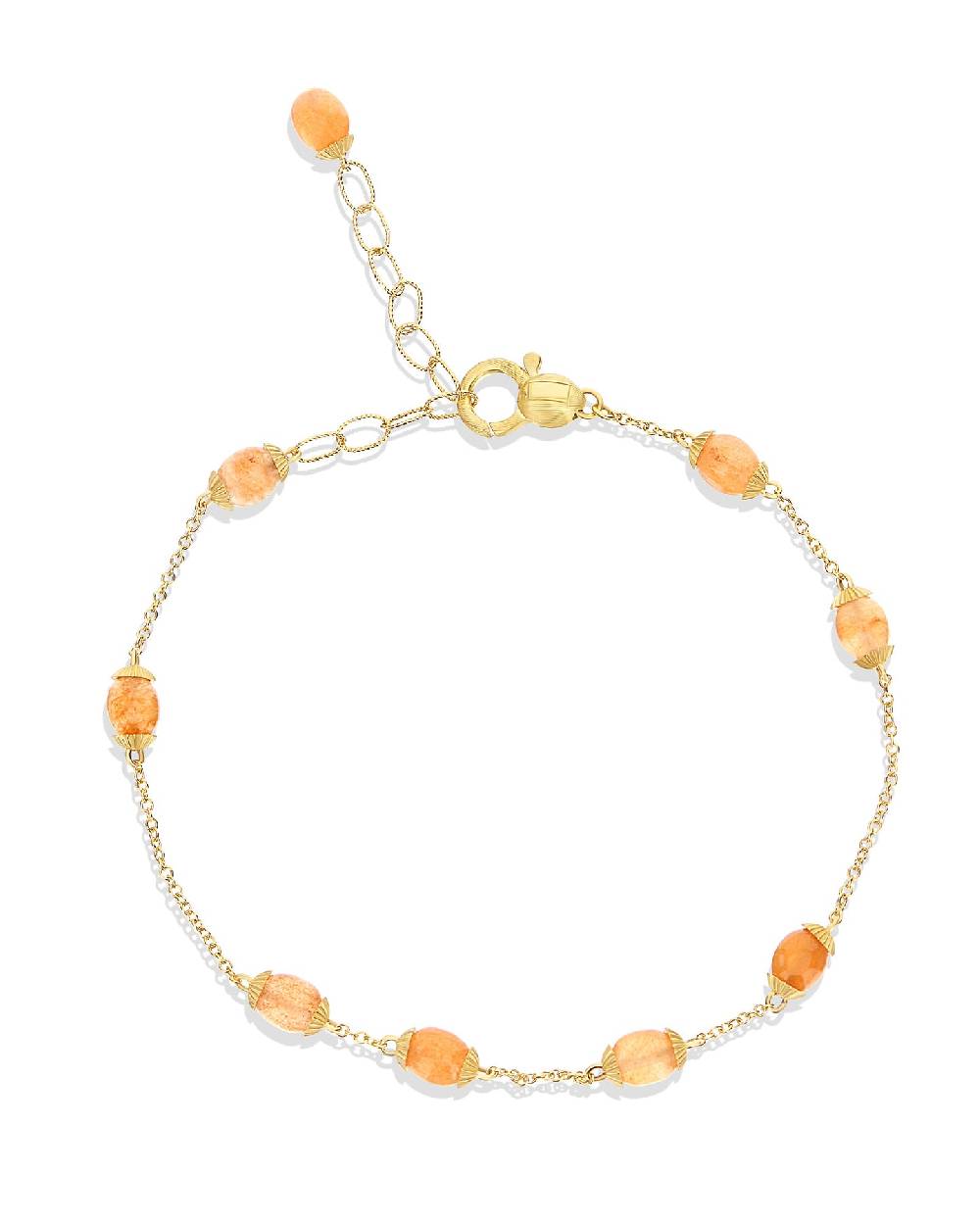 Nanis Bracciale "PETRA" oro e avventurina arancione – Nanis Italian Jewels