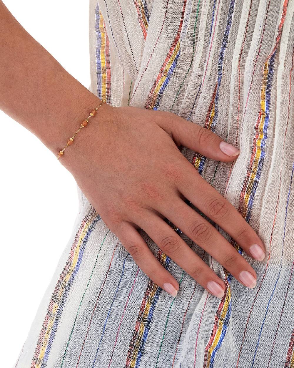Nanis Bracciale "PETRA" oro e avventurina arancione – Nanis Italian Jewels Sconto