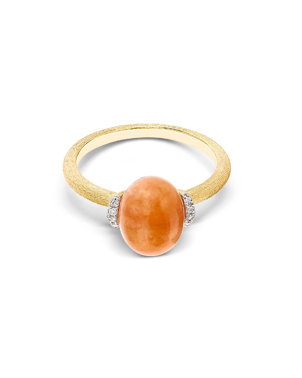Nanis Anello "PETRA" in oro, diamanti e avventurina arancione (piccolo) – Nanis Italian Jewels Outlet