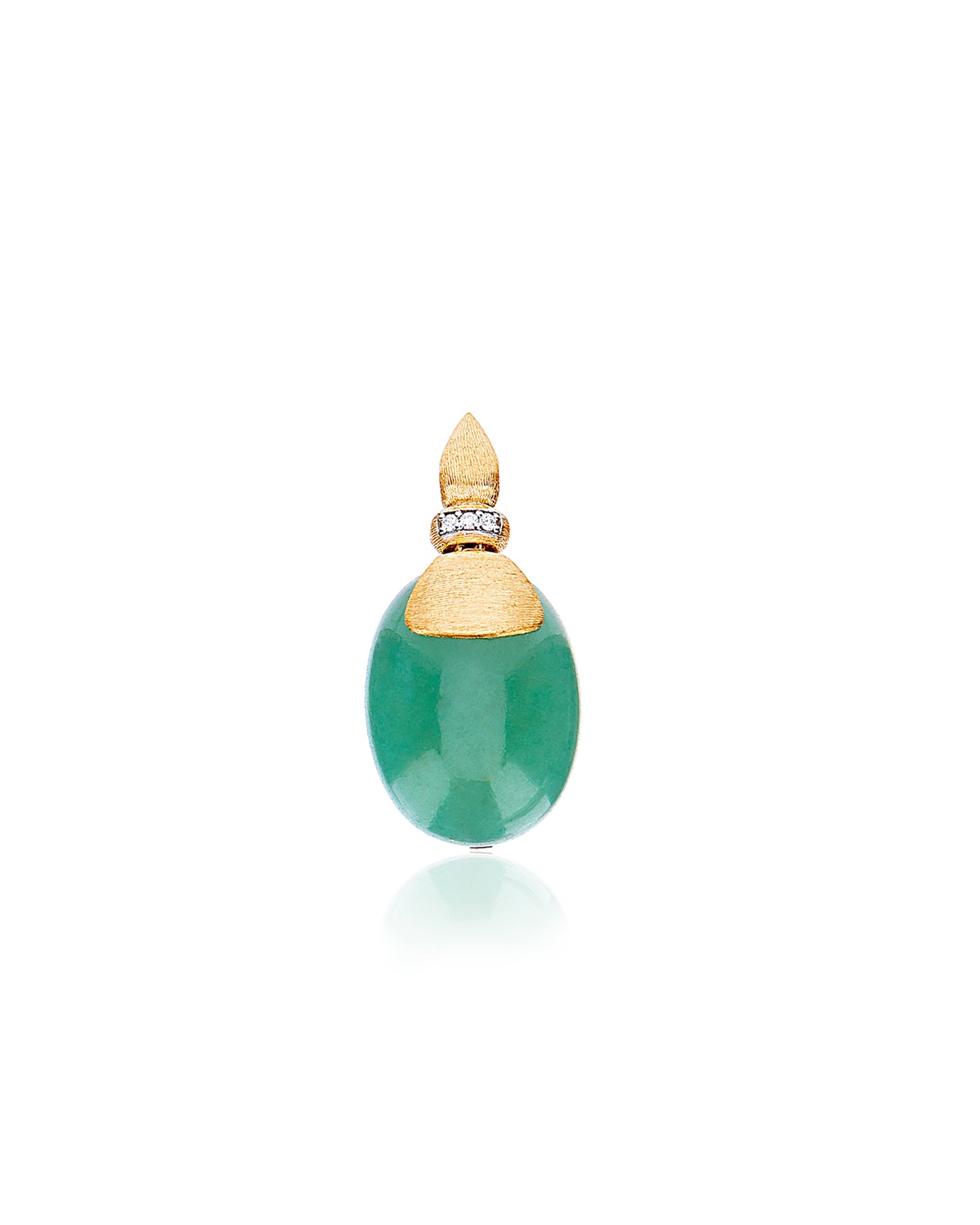 Nanis Pendente "AMAZZONIA" in oro, diamanti e avventurina verde (grande) – Nanis Italian Jewels In Vendita