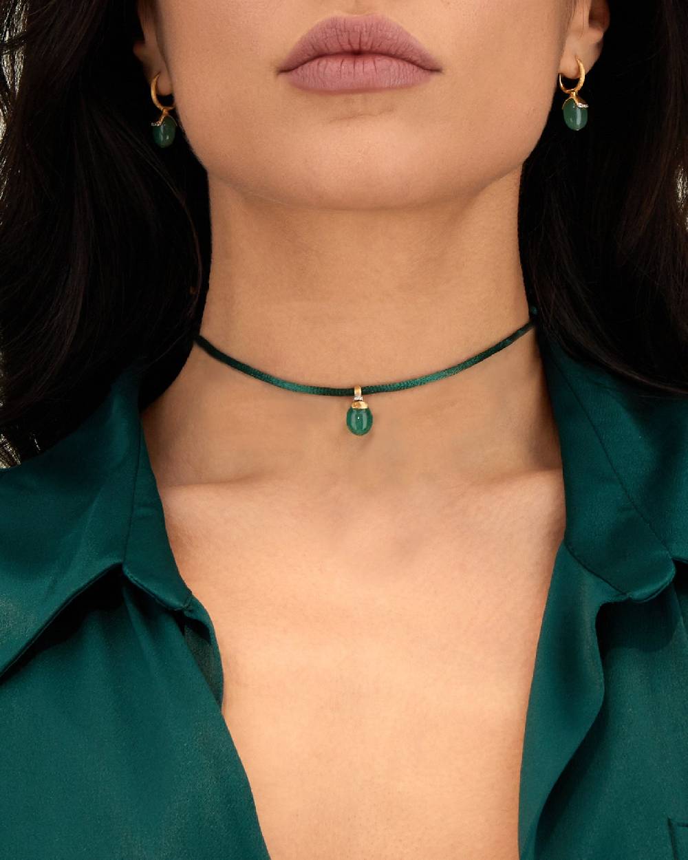 Nanis Pendente "AMAZZONIA" in oro, diamanti e avventurina verde (piccolo) – Nanis Italian Jewels Offerte