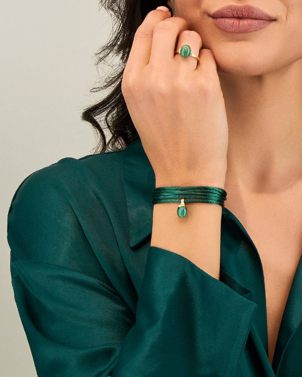 Nanis Pendente "AMAZZONIA" in oro, diamanti e avventurina verde (piccolo) – Nanis Italian Jewels Offerte