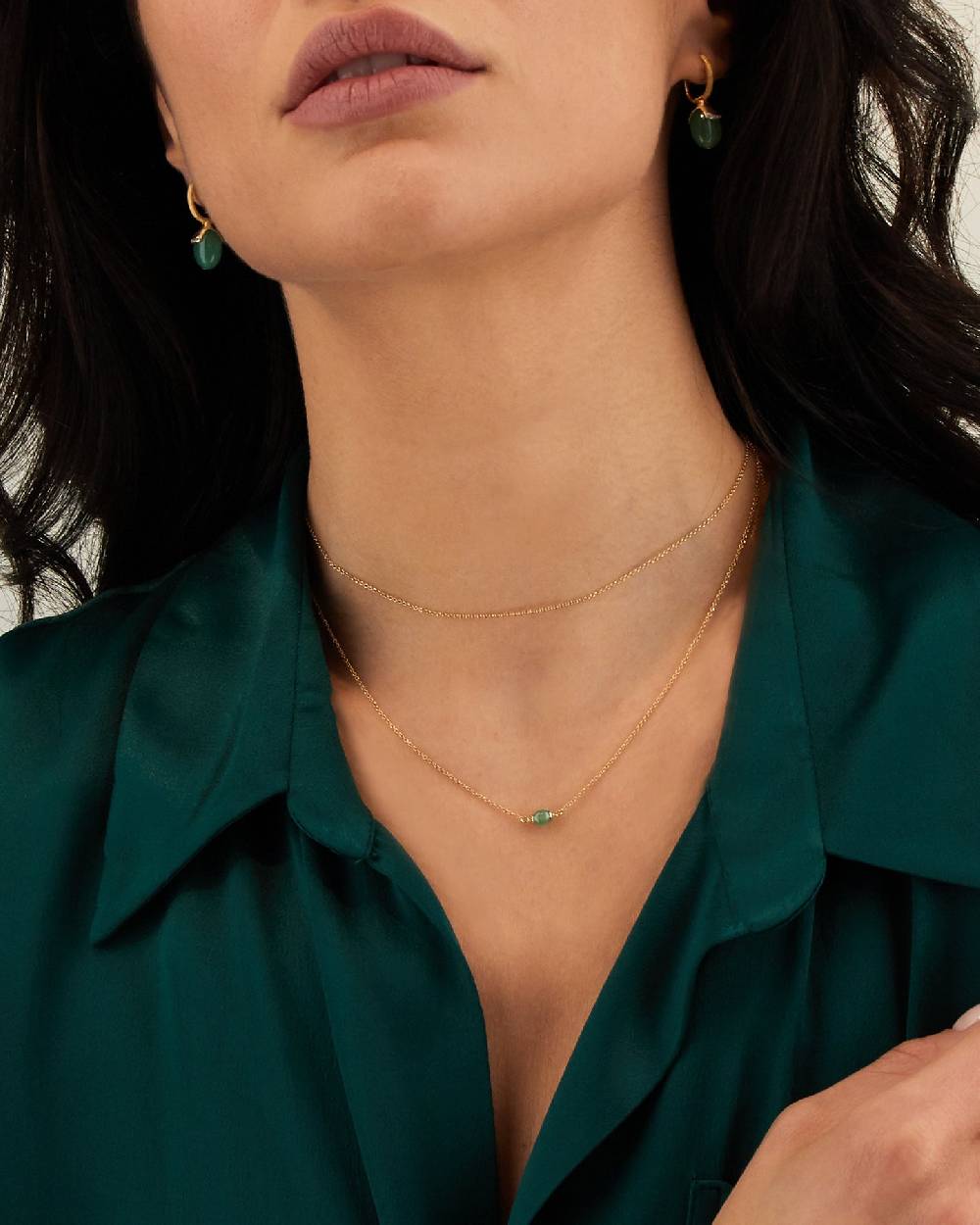 Nanis Collana "AMAZZONIA" in oro e avventurina verde (lunga) – Nanis Italian Jewels Hotsell