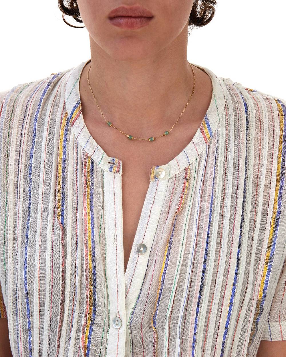Nanis Collana "AMAZZONIA" in oro e avventurina verde – Nanis Italian Jewels Vendita Calda