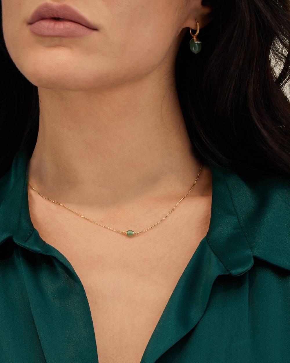 Nanis Collana "AMAZZONIA" in oro e avventurina verde (corta) – Nanis Italian Jewels Vendita Economica