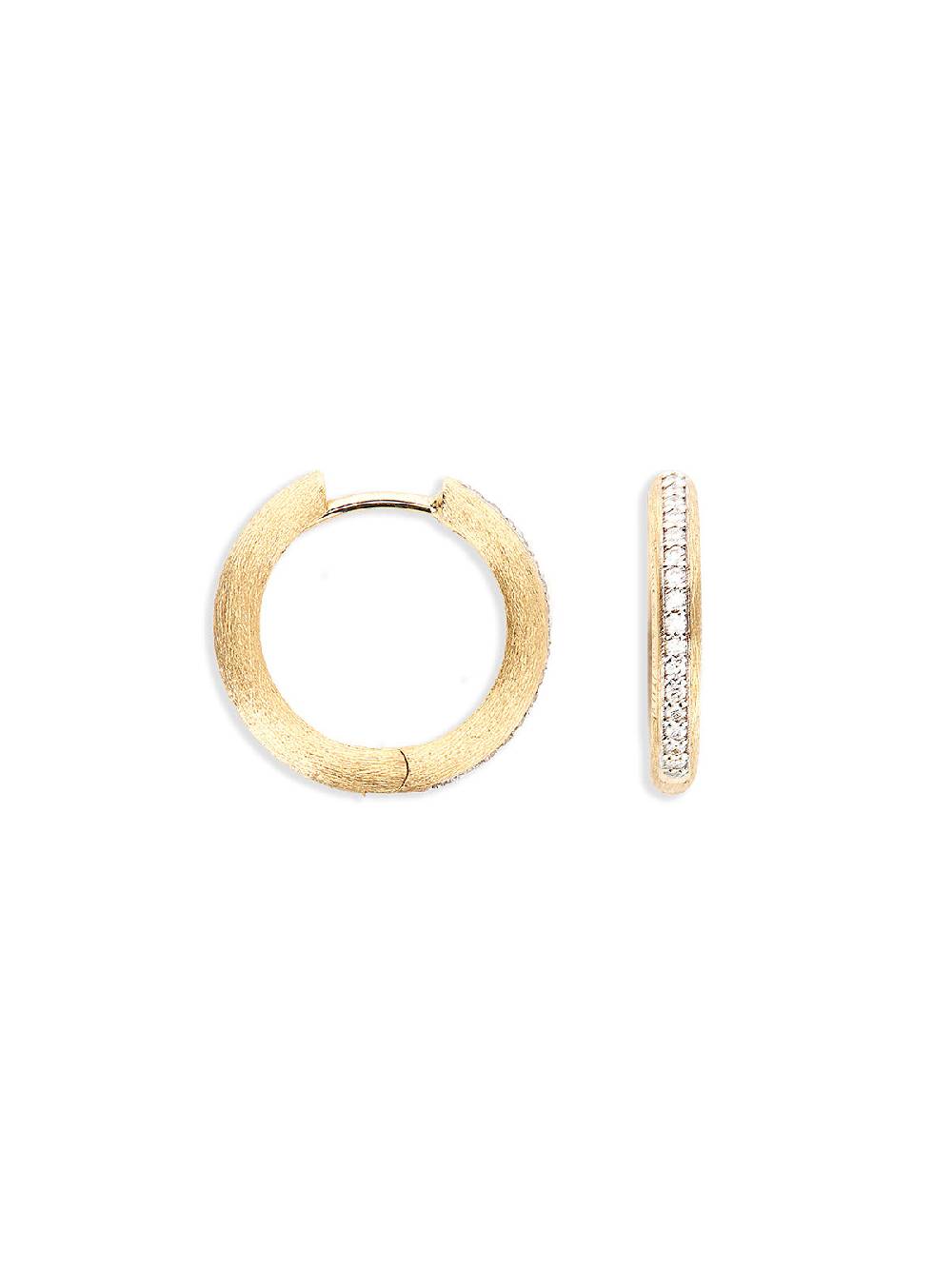 Nanis Orecchini a cerchio grandi "LIBERA" in oro e diamanti – Nanis Italian Jewels