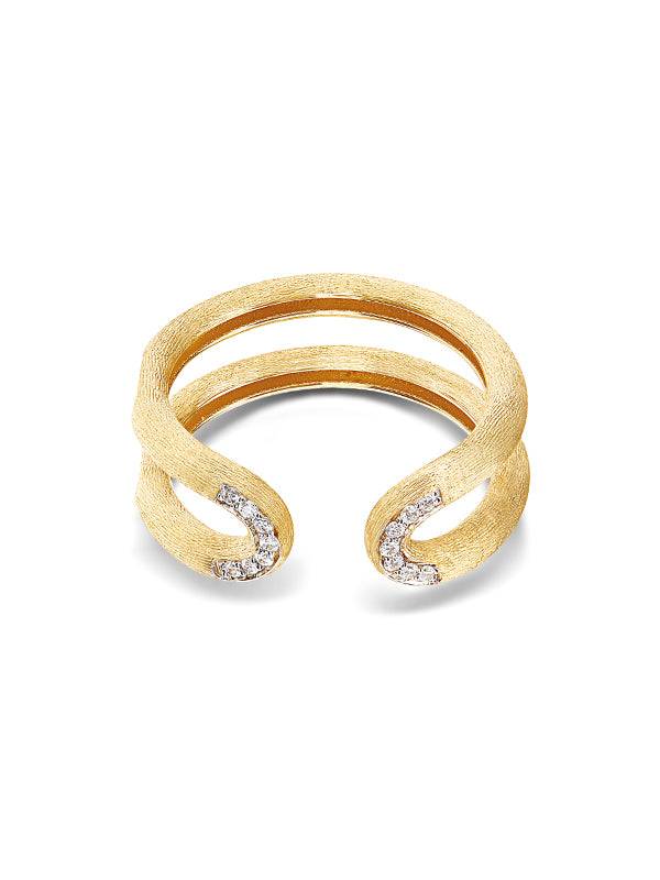 Nanis Anello "LIBERA" aperto in oro e diamanti – Nanis Italian Jewels