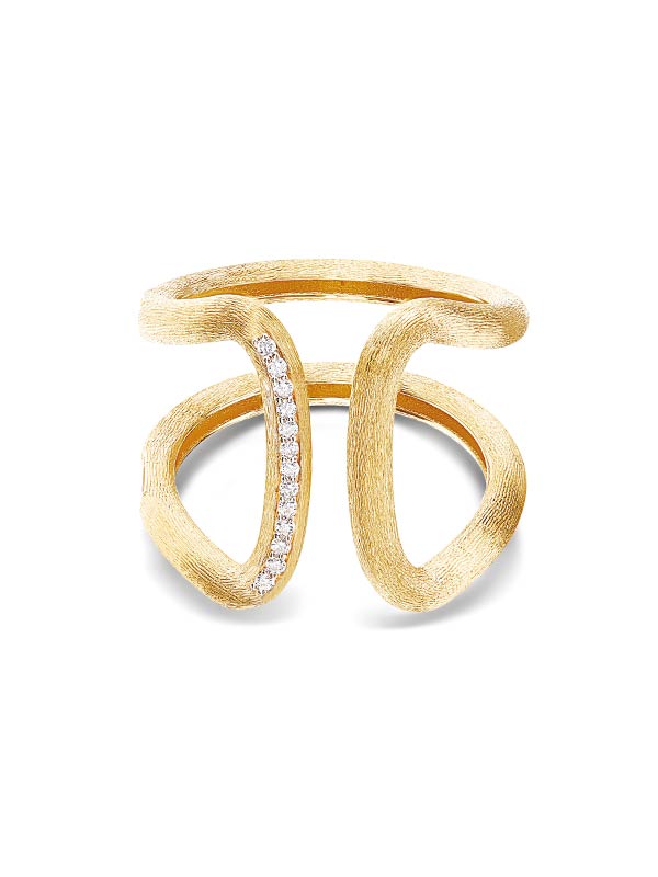 Nanis Anello "LIBERA" a fascia in oro e diamanti – Nanis Italian Jewels