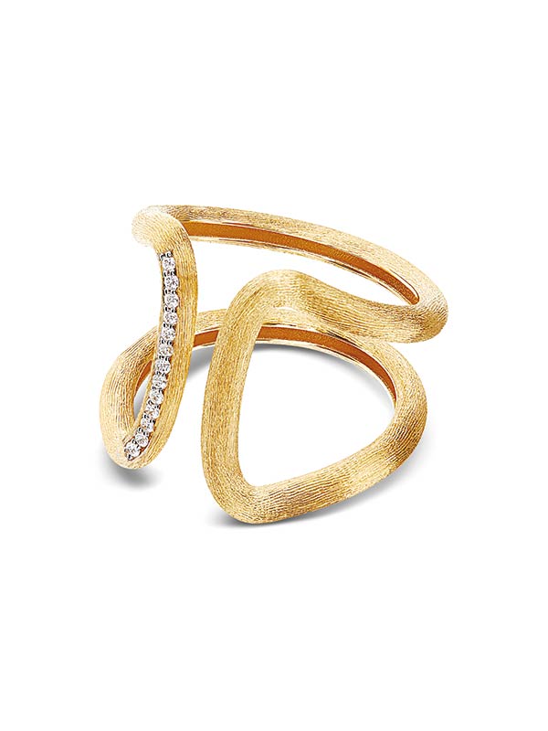 Nanis Anello "LIBERA" a fascia in oro e diamanti – Nanis Italian Jewels Promozione