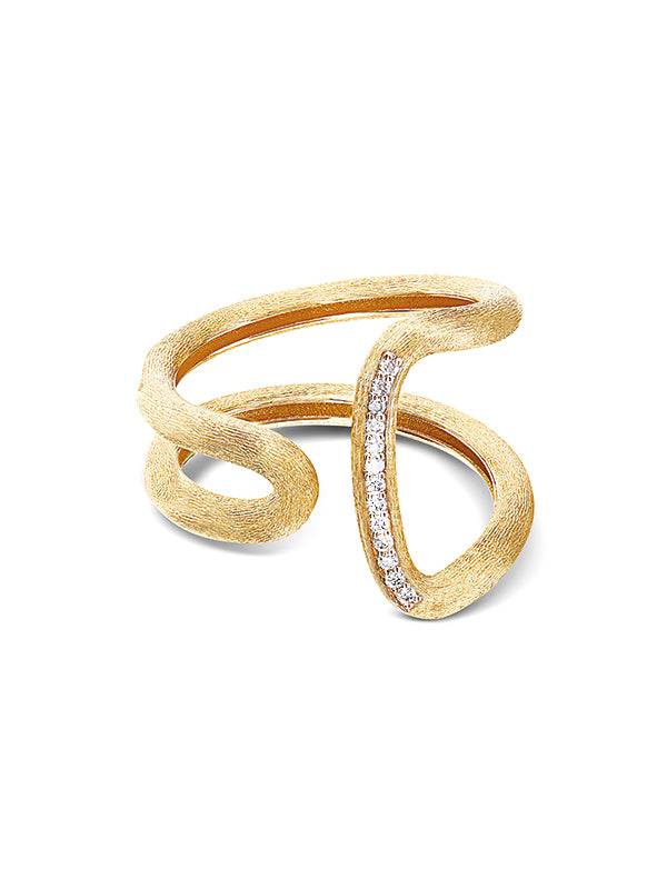 Nanis Anello "LIBERA" contemporaneo in oro e diamanti – Nanis Italian Jewels