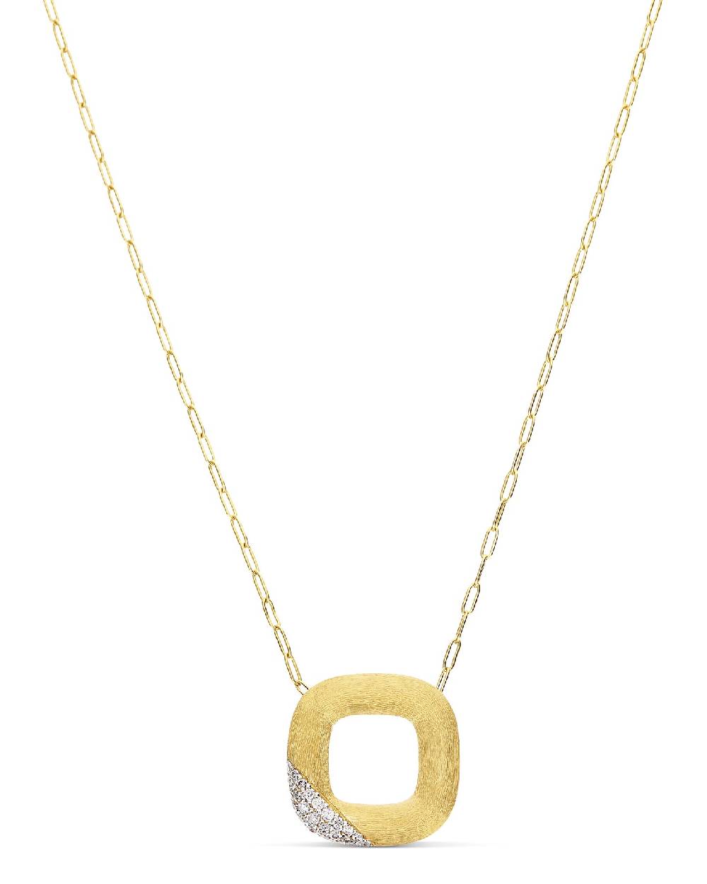 Nanis Collana "LIBERA" con ciondolo squadrato in oro e diamanti (piccolo) – Nanis Italian Jewels