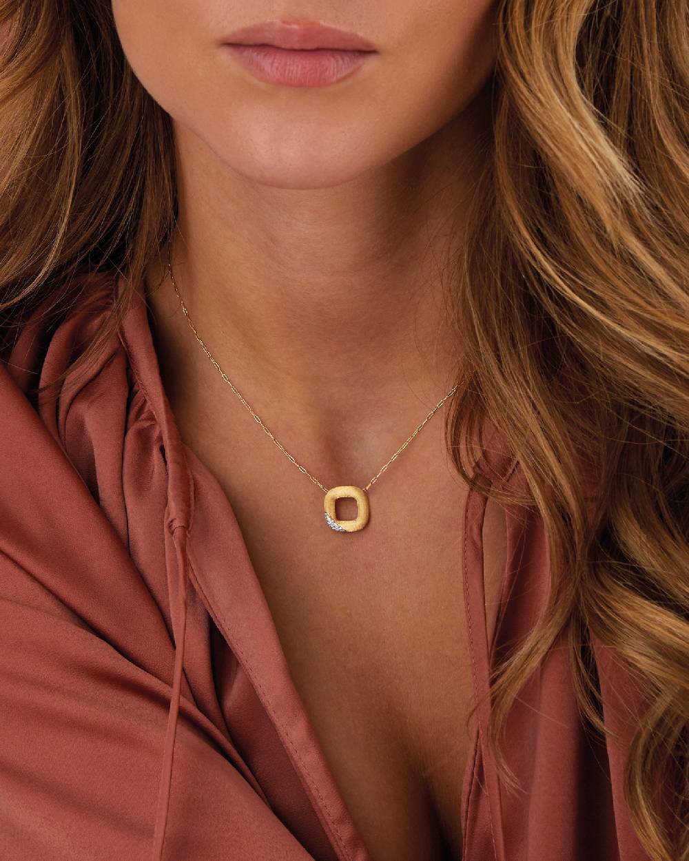 Nanis Collana "LIBERA" con ciondolo squadrato in oro e diamanti (piccolo) – Nanis Italian Jewels Soddisfazione Garantita