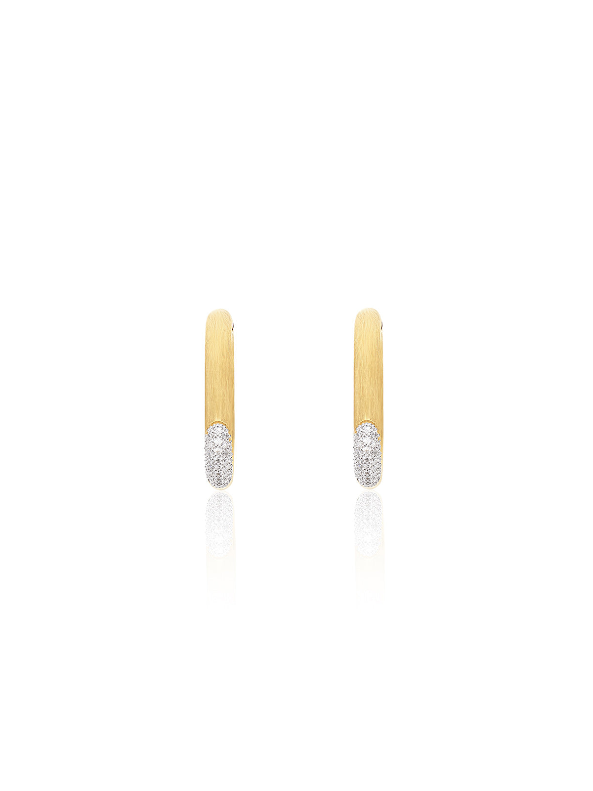 Nanis Orecchini "LIBERA" squadrati in oro e diamanti (grandi) – Nanis Italian Jewels Qualità Garantita
