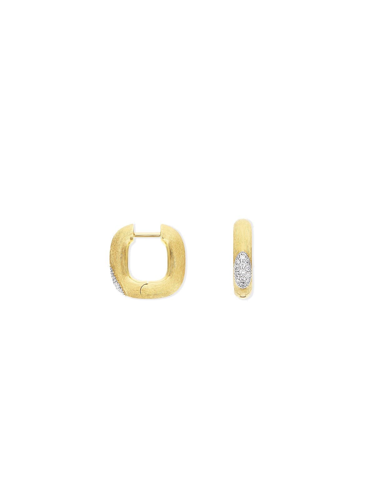 Nanis Orecchini "LIBERA" squadrati in oro e diamanti (piccoli) – Nanis Italian Jewels