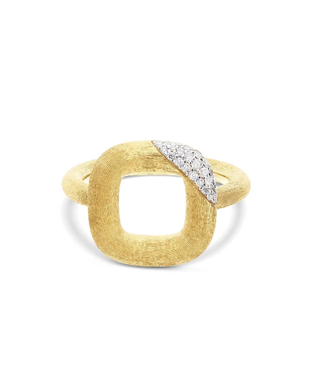Nanis Anello "LIBERA" squadrato in oro e diamanti (piccolo) – Nanis Italian Jewels Consegna Veloce