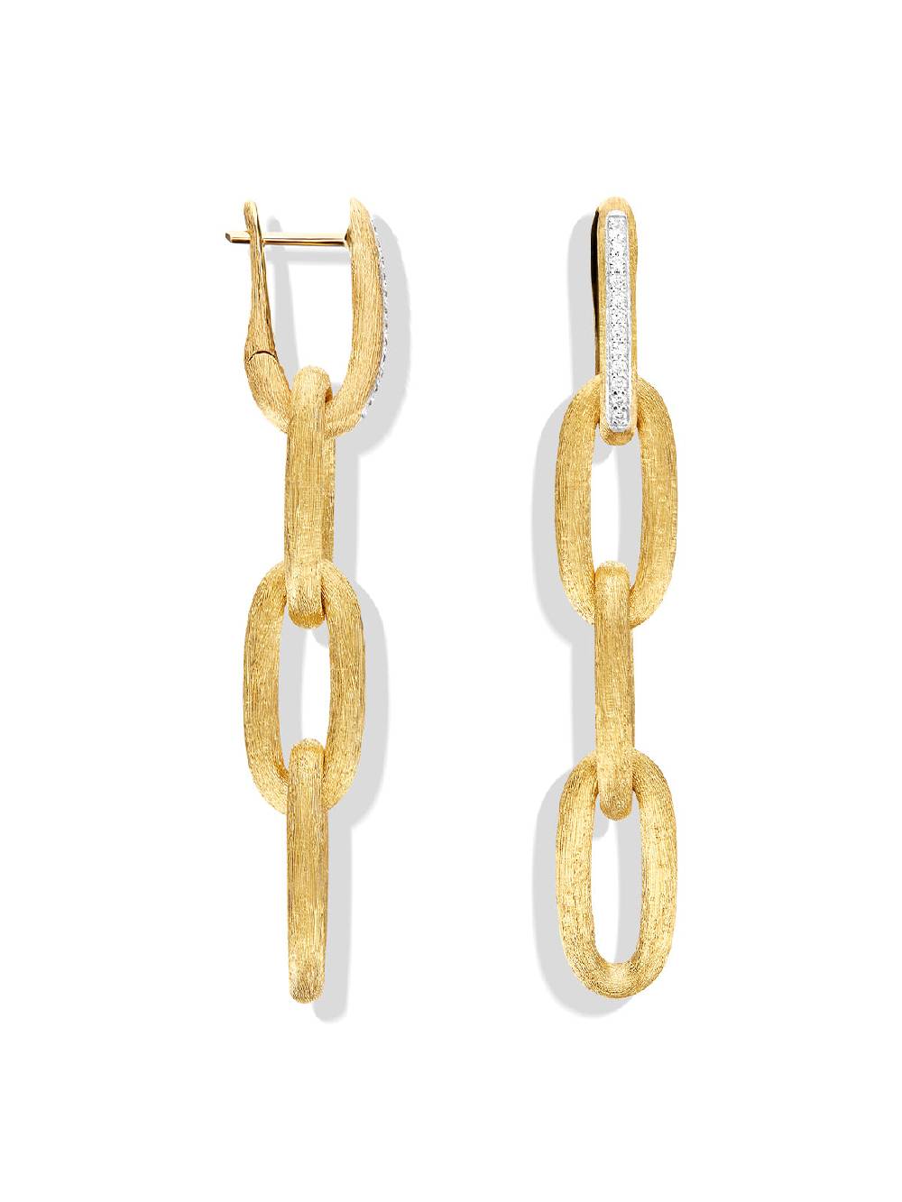 Nanis Orecchini "LIBERA SOUL" pendenti con triplo elemento in oro e diamanti – Nanis Italian Jewels Promozione Limitata