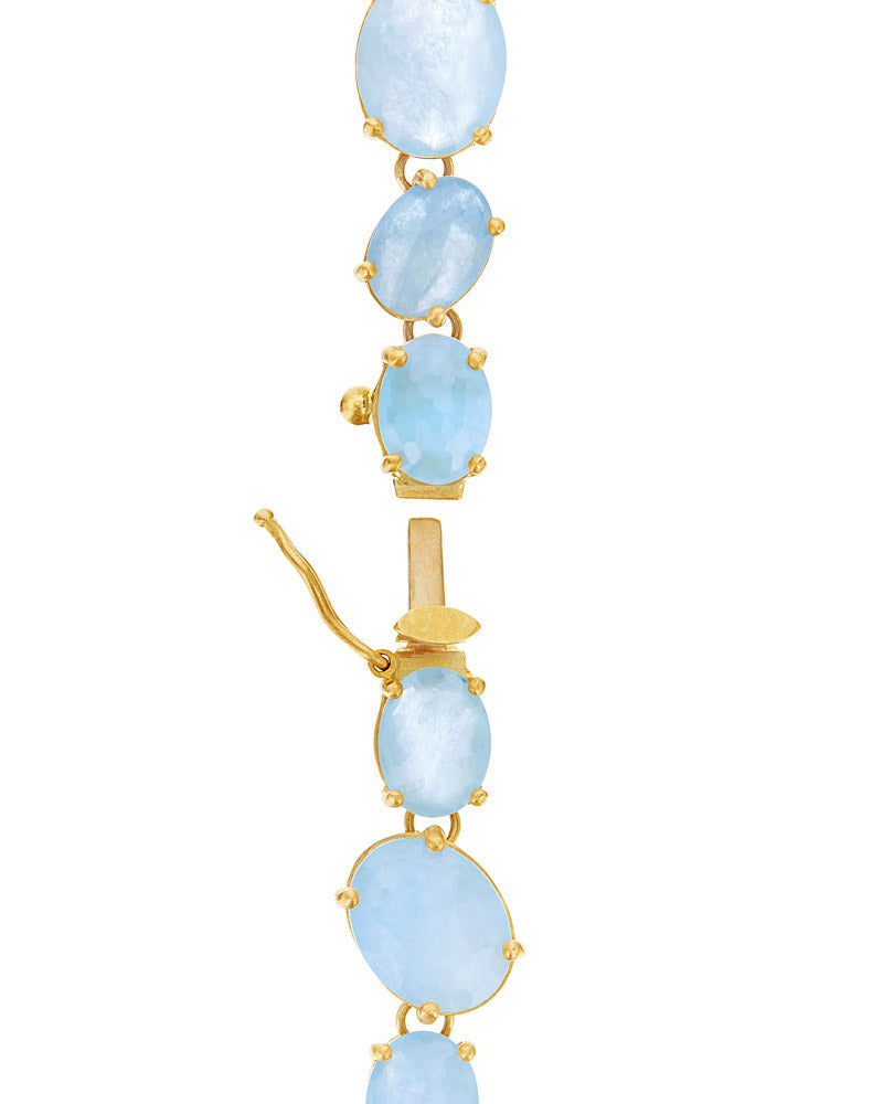 Nanis Bracciale "IPANEMA" in oro, acquamarina e diamanti – Nanis Italian Jewels Offerte