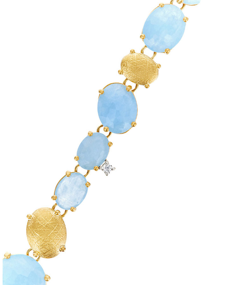Nanis Bracciale "IPANEMA" in oro, acquamarina e diamanti – Nanis Italian Jewels Offerte
