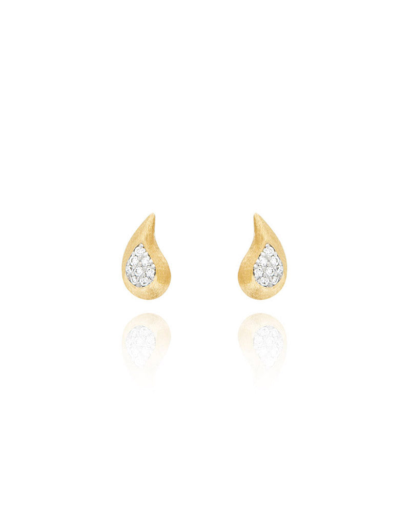 Nanis Orecchini a lobo "TRASFORMISTA" con elemento a goccia in oro e diamant – Nanis Italian Jewels