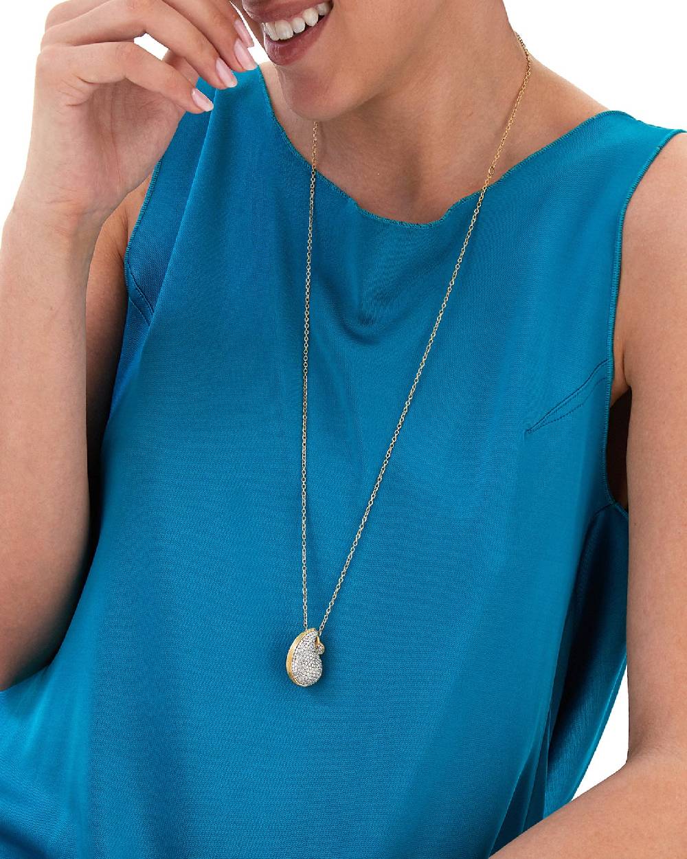 Nanis Collana "CASHMERE" pendente con ciondolo in oro e diamanti – Nanis Italian Jewels Sottocosto