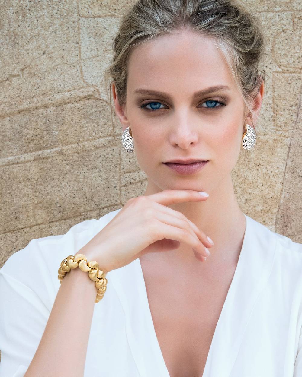 Nanis Orecchini a lobo "CASHMERE" in oro e diamanti – Nanis Italian Jewels Convenienza