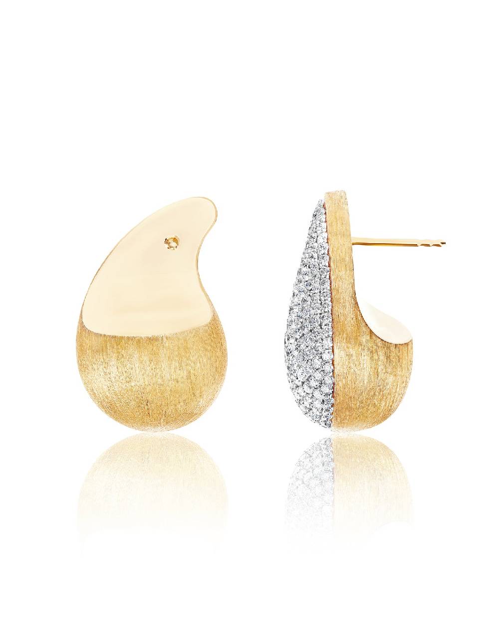 Nanis Orecchini a lobo "CASHMERE" in oro e diamanti – Nanis Italian Jewels Convenienza